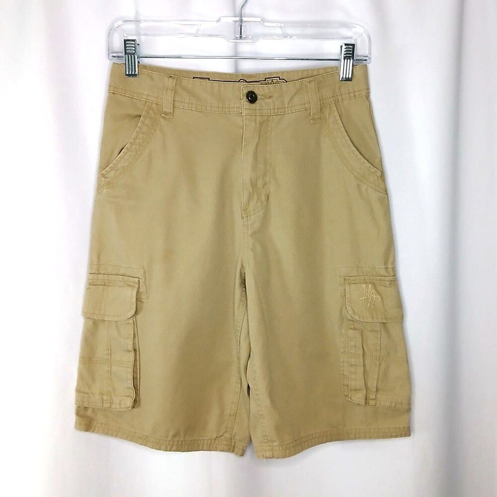 Never Give Up by John Cena Cargo Shorts Khaki WWE Long Pockets Youth Boys 14